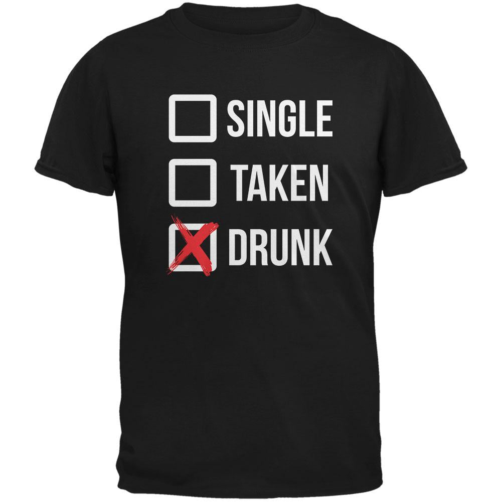 St. Patricks Day -  Single Taken Drunk Black Adult T-Shirt Men's T-Shirts Old Glory 2XL Black 