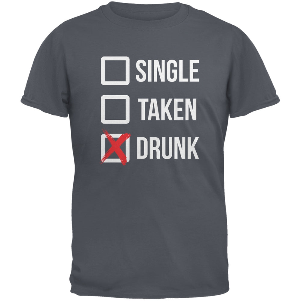 St. Patricks Day - Single Taken Drunk Charcoal Grey Adult T-Shirt Men's T-Shirts Old Glory 2XL Grey 