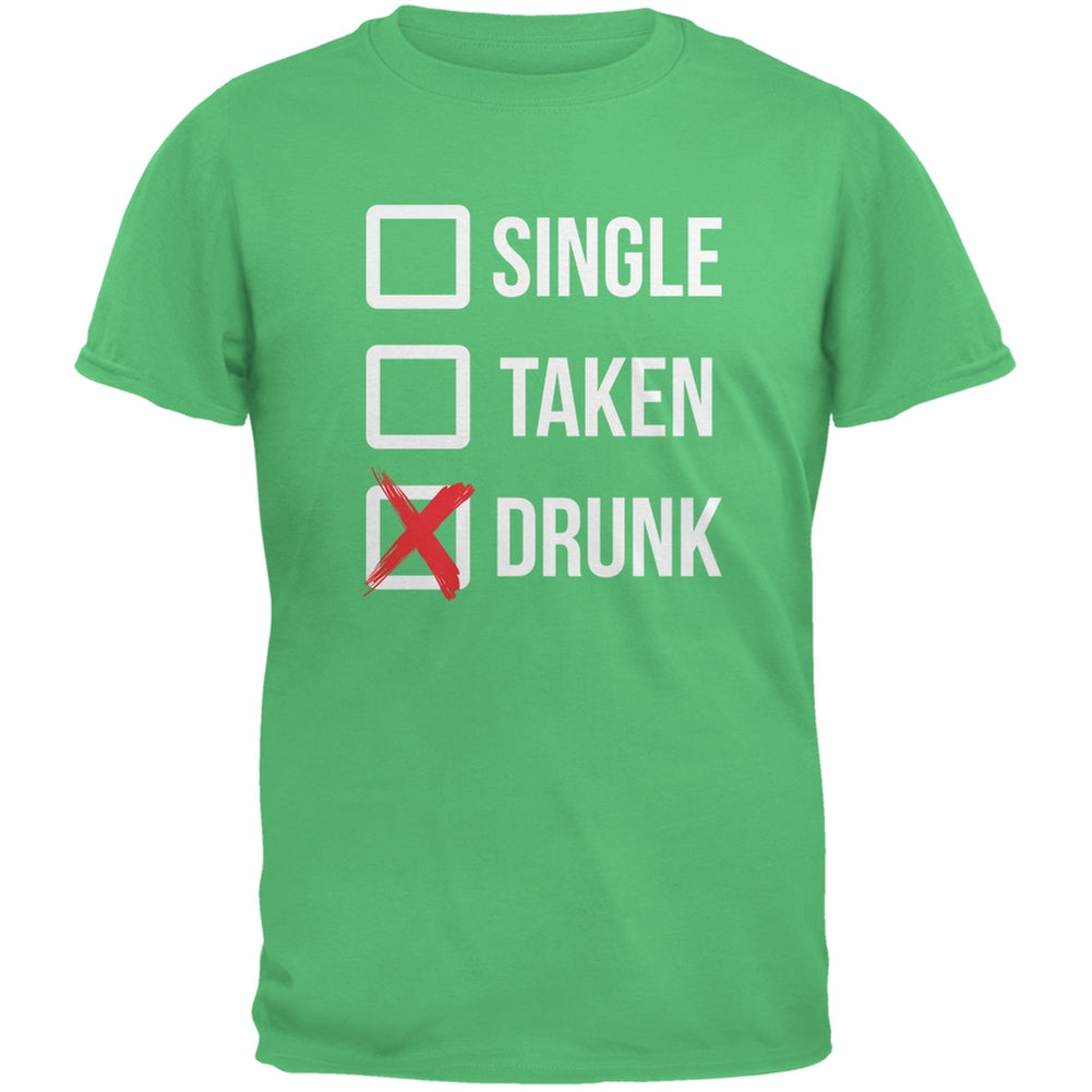 St. Patricks Day - Single Taken Drunk Irish Green Adult T-Shirt Men's T-Shirts Old Glory 2XL Green 