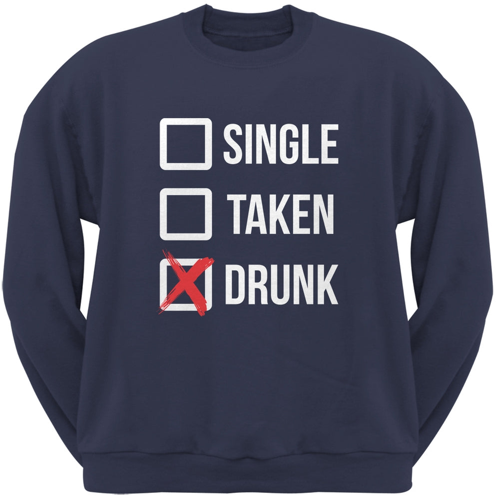 St. Patricks Day - Single Taken Drunk Navy Adult Sweatshirt Men's Sweatshirts Old Glory 2XL Blue 