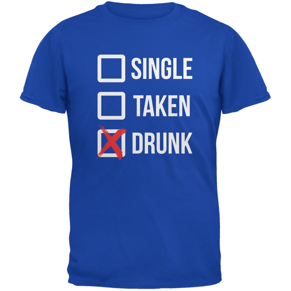 St. Patricks Day - Single Taken Drunk Royal Adult T-Shirt Men's T-Shirts Old Glory 2XL Blue 