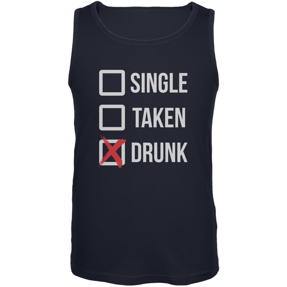 St. Patricks Day - Single Taken Drunk Navy Adult Sleeveless Shirt Men's T-Shirts Old Glory 2XL Blue 