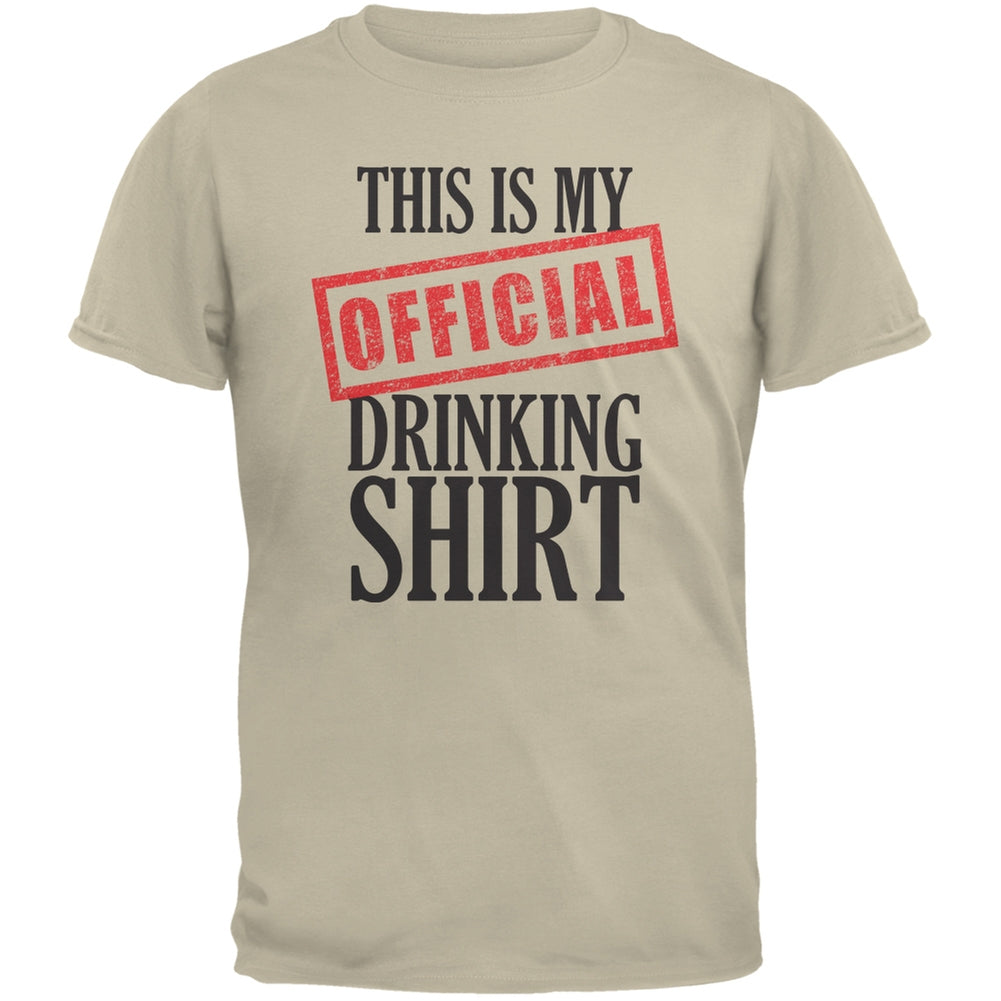 St. Patricks Day - Official Drinking Shirt Sand Adult T-Shirt Men's T-Shirts Old Glory 2XL Beige 