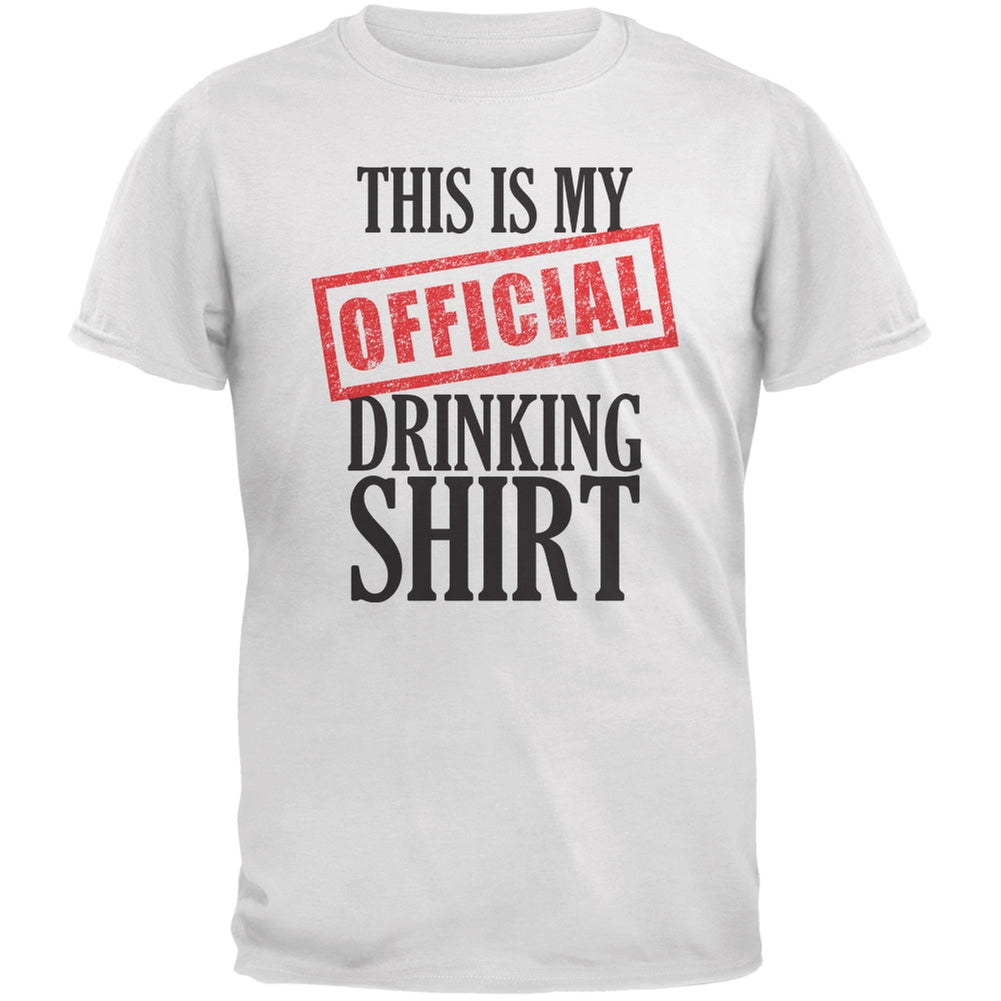 St. Patricks Day - Official Drinking Shirt White Adult T-Shirt Men's T-Shirts Old Glory 2XL White 