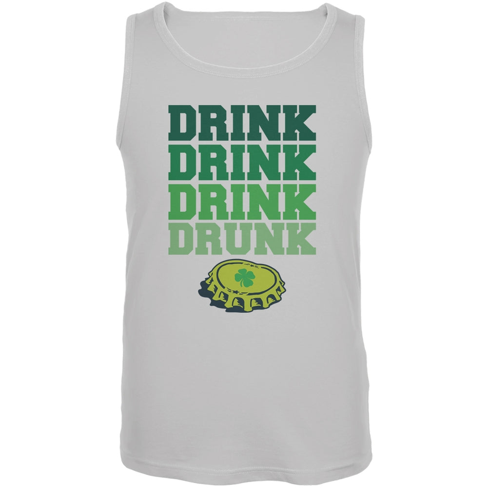 St. Patricks Day - Drink Drink Drunk White Adult Tank Top Men's Tank Tops Old Glory 2XL White 