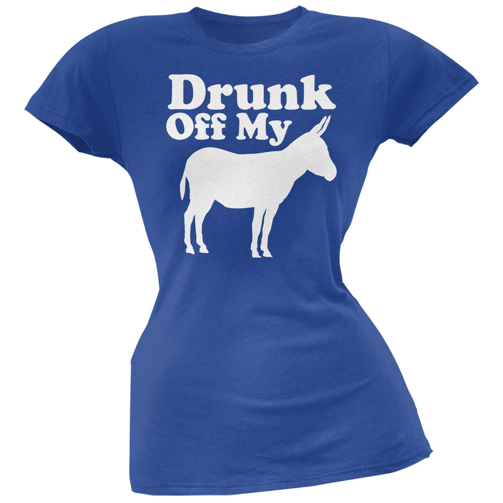 St. Patricks Day - Drunk Off My Ass Royal Soft Juniors T-Shirt Juniors T-Shirts Old Glory 2XL Blue 