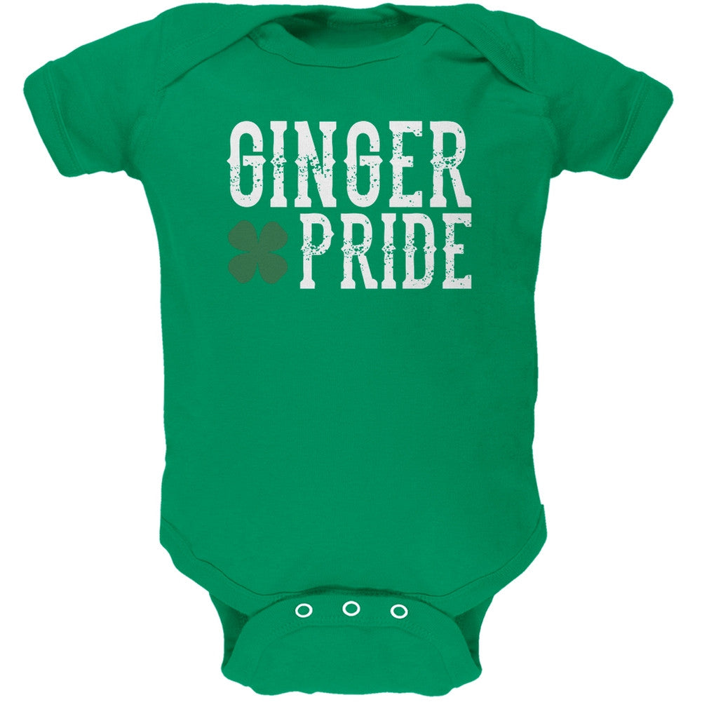 St. Patricks Day - Ginger Pride Orange Soft Baby One Piece Baby One Piece Old Glory   