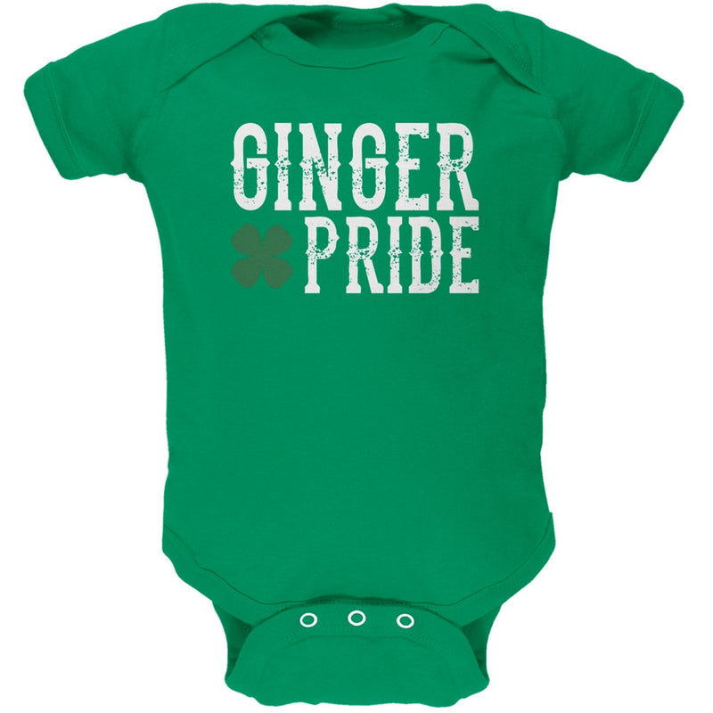 St. Patricks Day - Ginger Pride Orange Soft Baby One Piece Baby One Piece Old Glory   