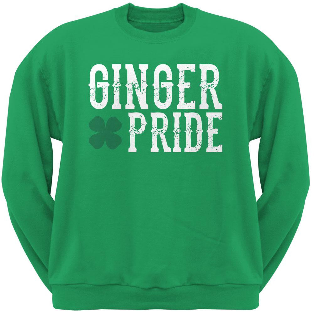 St. Patricks Day - Ginger Pride Irish Green Adult Sweatshirt Men's Sweatshirts Old Glory   