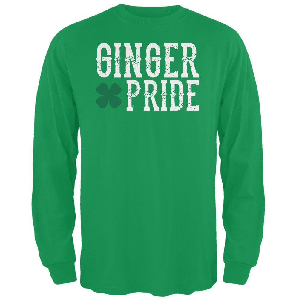 St. Patricks Day - Ginger Pride Irish Green Adult Long Sleeve T-Shirt Men's Long Sleeves Old Glory   