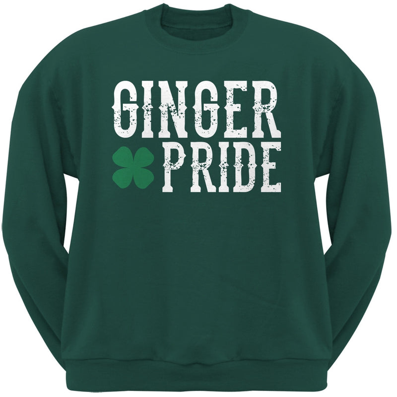 St. Patricks Day - Ginger Pride Irish Green Adult Sweatshirt Men's Sweatshirts Old Glory   