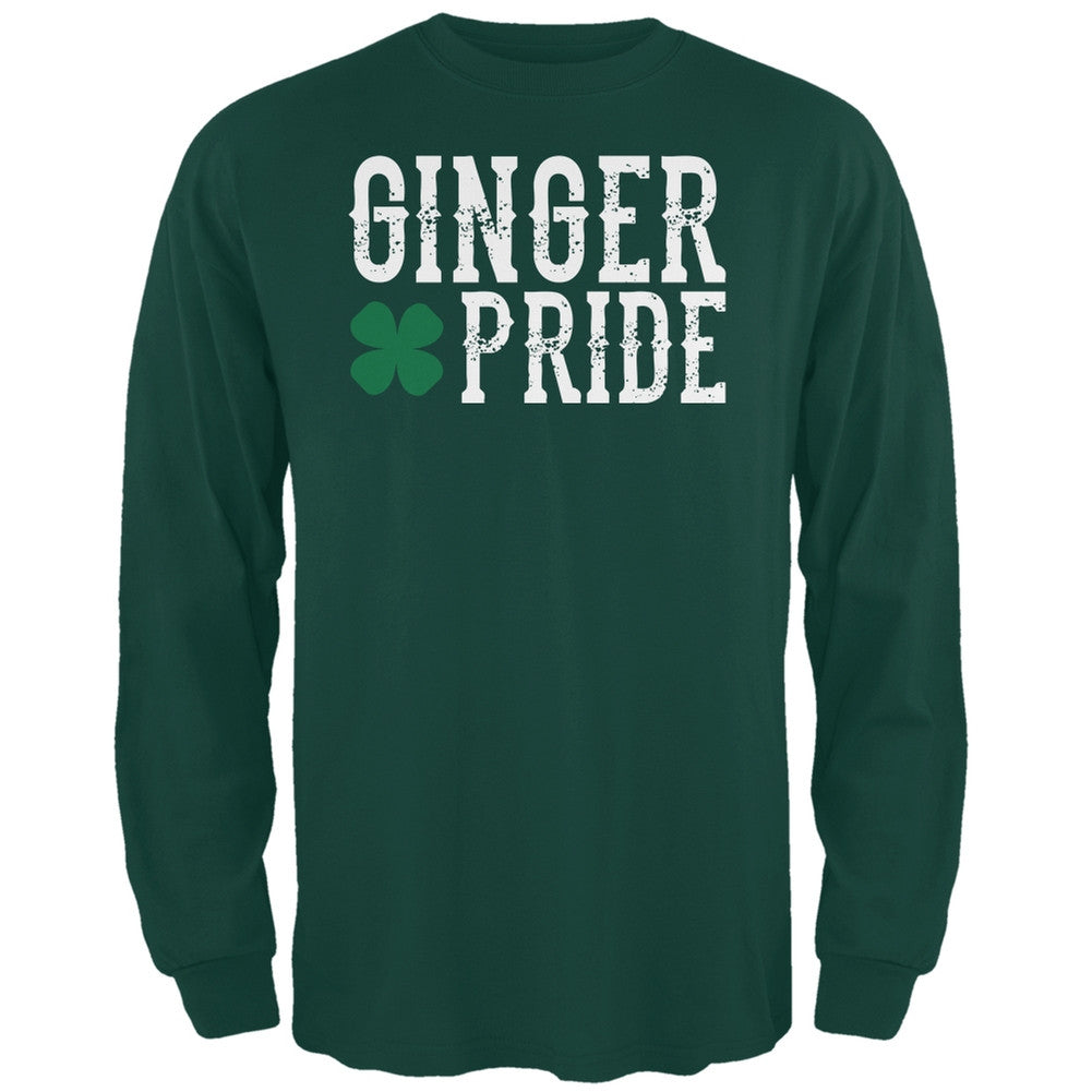 St. Patricks Day - Ginger Pride Irish Green Adult Long Sleeve T-Shirt Men's Long Sleeves Old Glory   