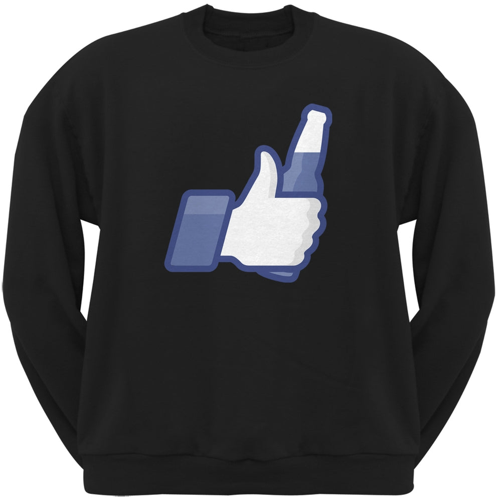 St. Patricks Day - "Like" Beer Black Adult Sweatshirt Men's Sweatshirts Old Glory 2XL Black 