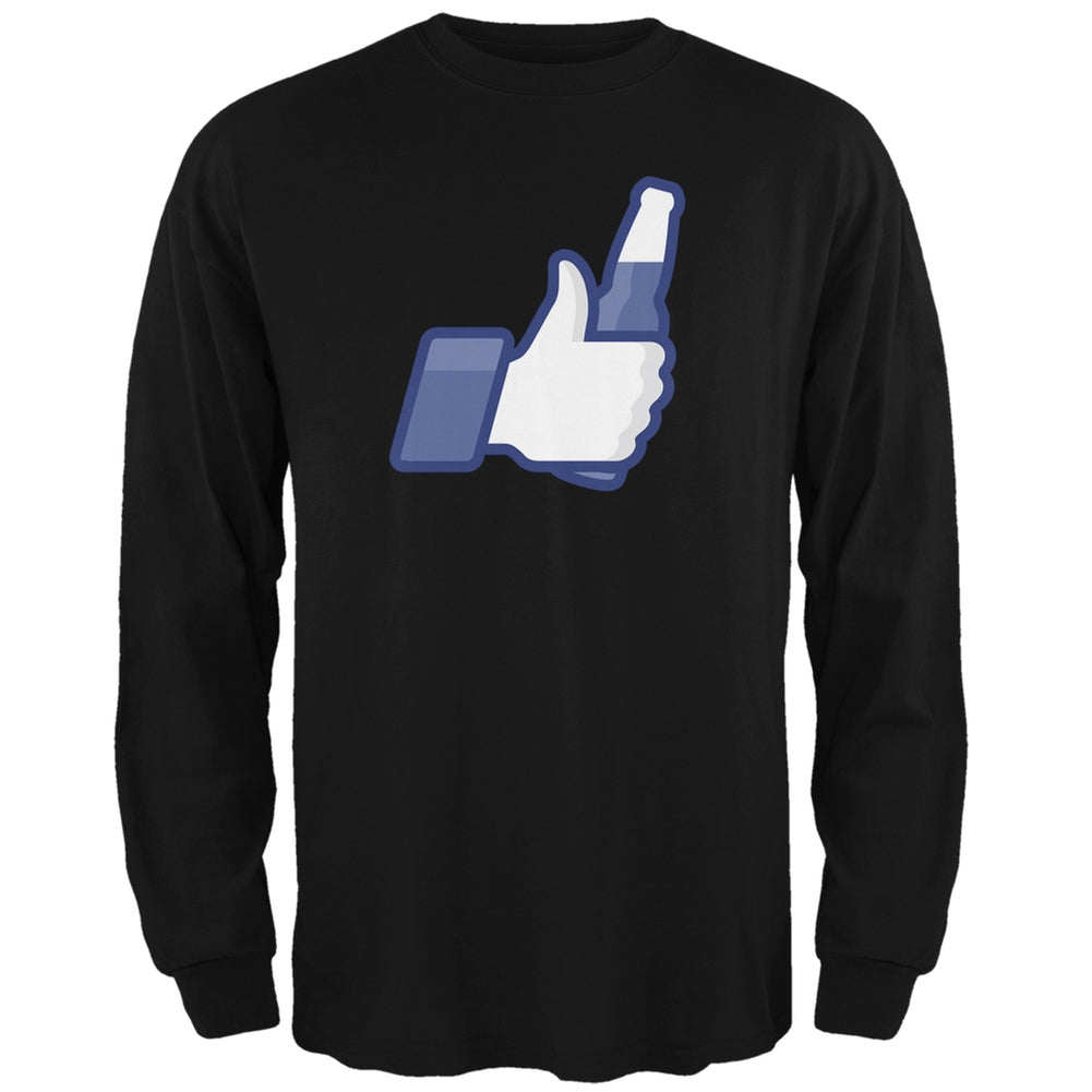 St. Patricks Day - "Like" Beer Black Adult Long Sleeve T-Shirt Men's Long Sleeves Old Glory 2XL Black 