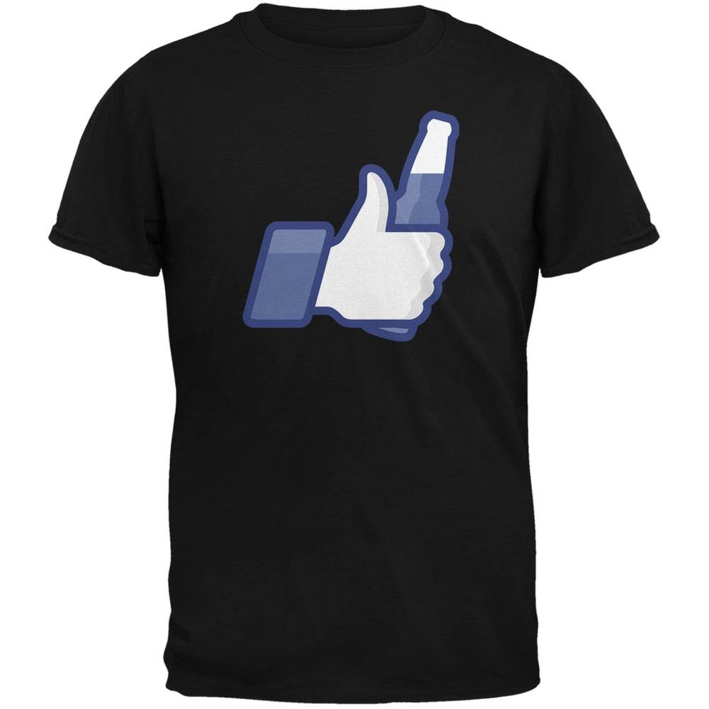 St. Patricks Day - "Like" Beer Black Adult T-Shirt Men's T-Shirts Old Glory 2XL Black 