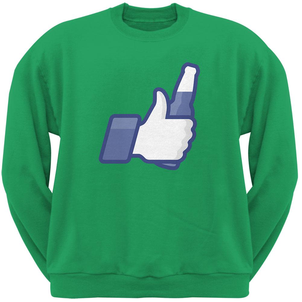 St. Patricks Day - "Like" Beer Irish Green Adult Sweatshirt Men's Sweatshirts Old Glory 2XL Green 