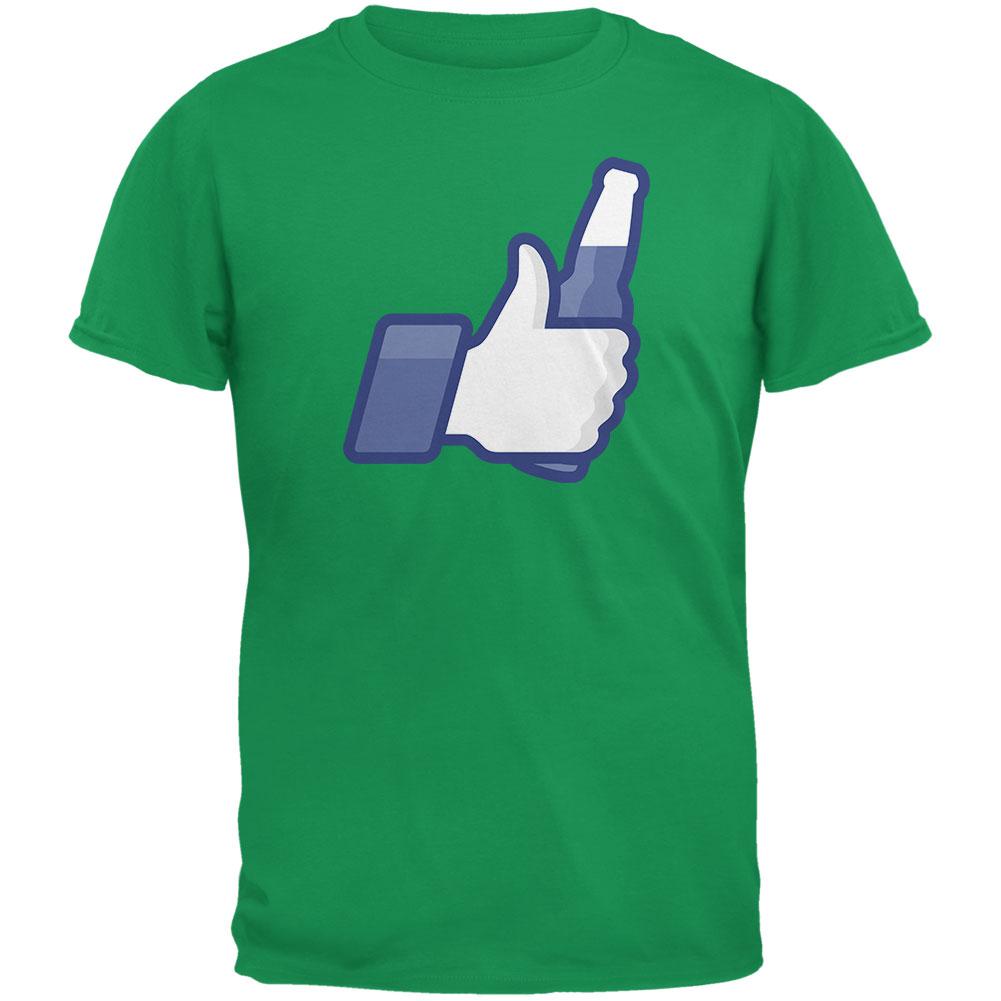 St. Patricks Day - "Like" Beer Irish Green Adult T-Shirt Men's T-Shirts Old Glory 2XL Green 