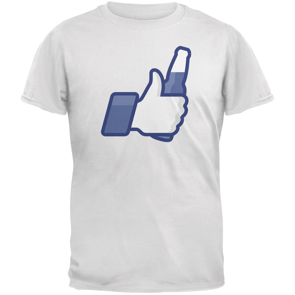 St. Patricks Day - "Like" Beer White Adult T-Shirt Men's T-Shirts Old Glory 2XL White 