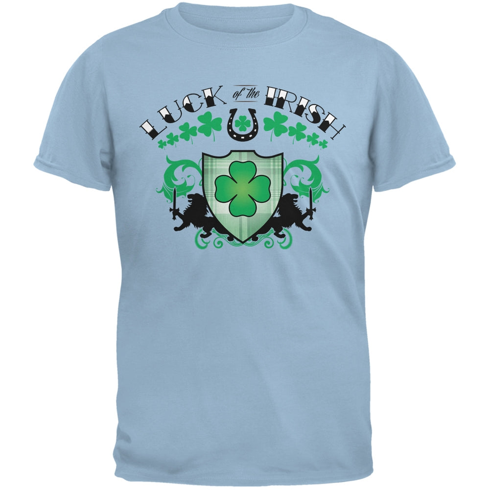 St. Patricks Day - Luck Of The Irish Light Blue Adult T-Shirt Men's T-Shirts Old Glory 2XL Blue 