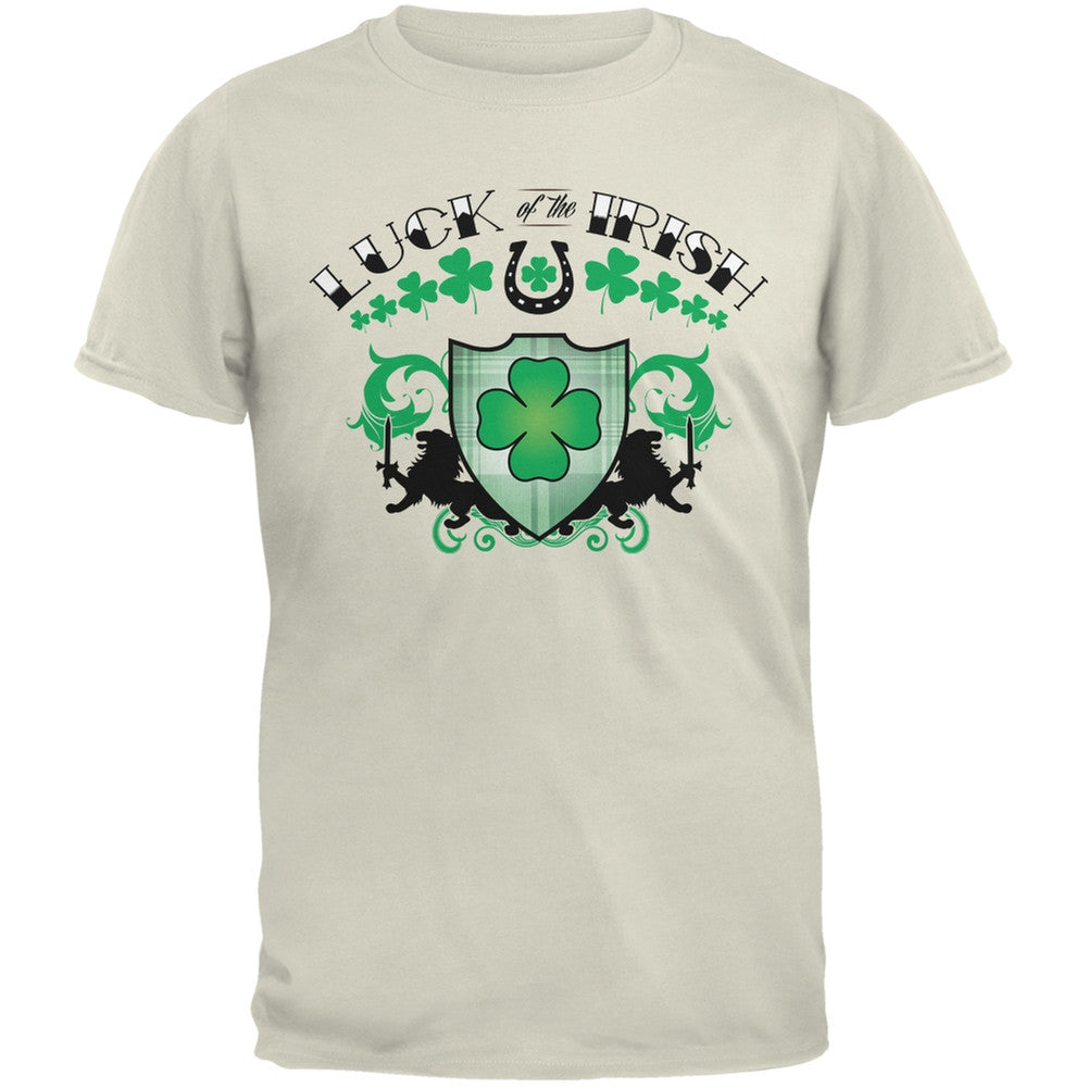 St. Patricks Day - Luck Of The Irish Natural Adult T-Shirt Men's T-Shirts Old Glory 2XL Off-White 