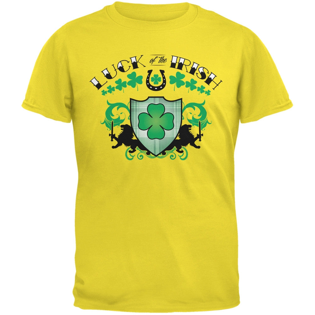 St. Patricks Day - Luck Of The Irish Yellow Adult T-Shirt Men's T-Shirts Old Glory 2XL Yellow 