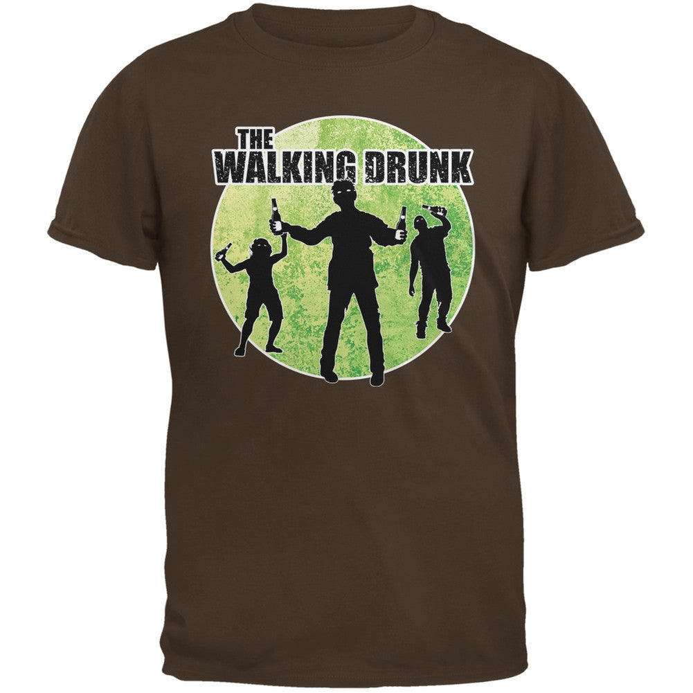 St. Patricks Day - The Walking Drunk Brown Adult T-Shirt Men's T-Shirts Old Glory 2XL Brown 