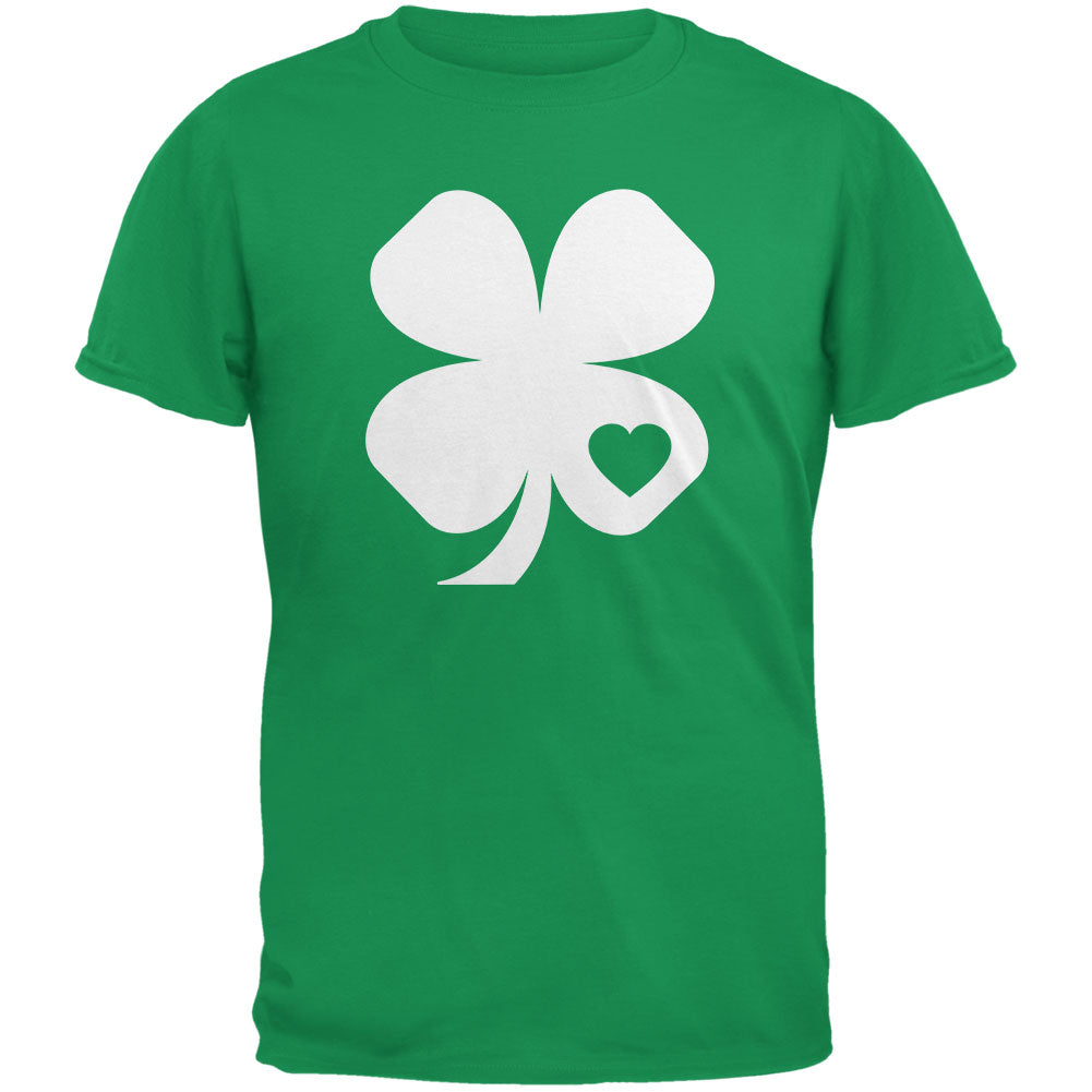 St. Patricks Day - Shamrock Heart Irish Green Youth T-Shirt Youth T-Shirts Old Glory YLG Green 