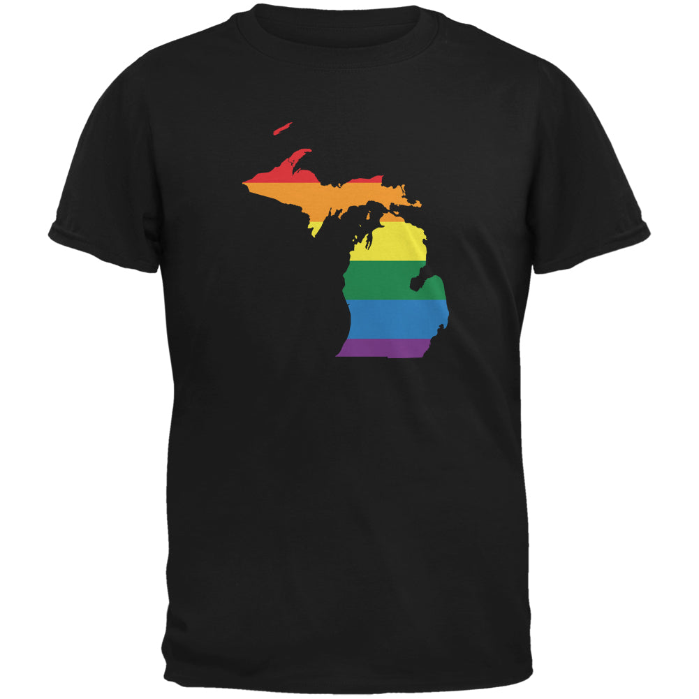 Michigan LGBT Gay Pride Rainbow Black Youth T-Shirt Youth T-Shirts LGBT YLG Black 