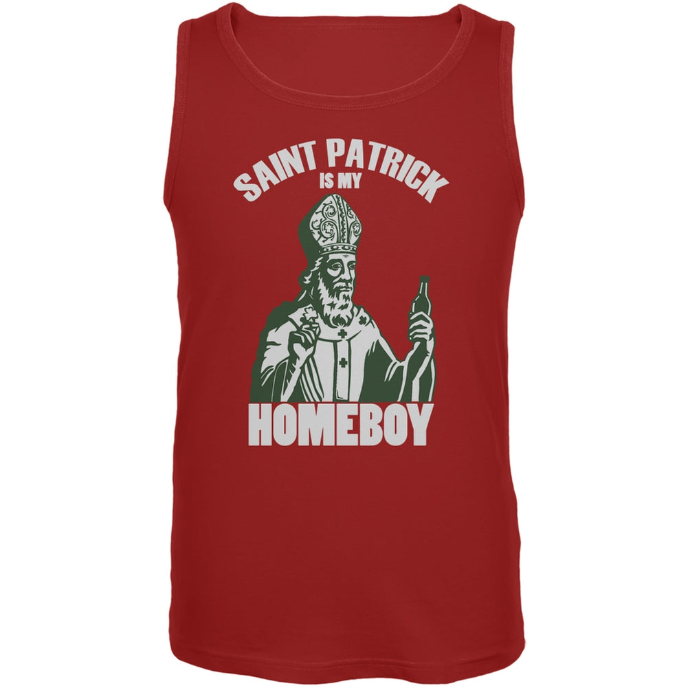 St. Patricks Day - St Patrick Is My Homeboy Red Adult Tank Top Men's Tank Tops Old Glory 2XL Red 
