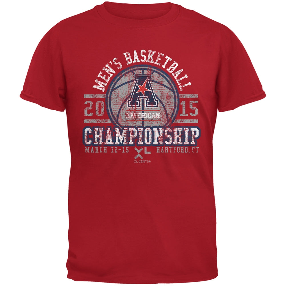 American Championship Vintage Basketball - Red Adult T-Shirt Men's T-Shirts AAC Gear SM Red 