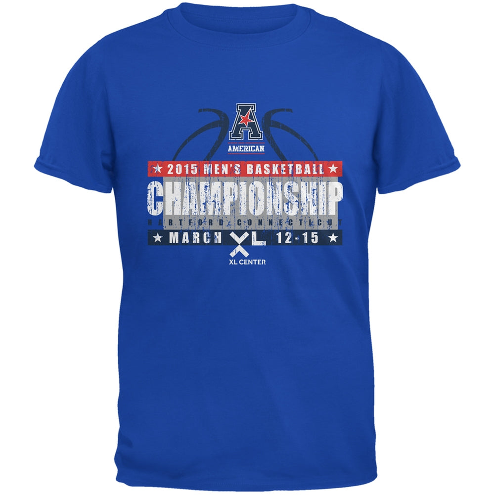 American Championship Hartford Distress Royal Adult T-Shirt Men's T-Shirts AAC Gear SM Blue 