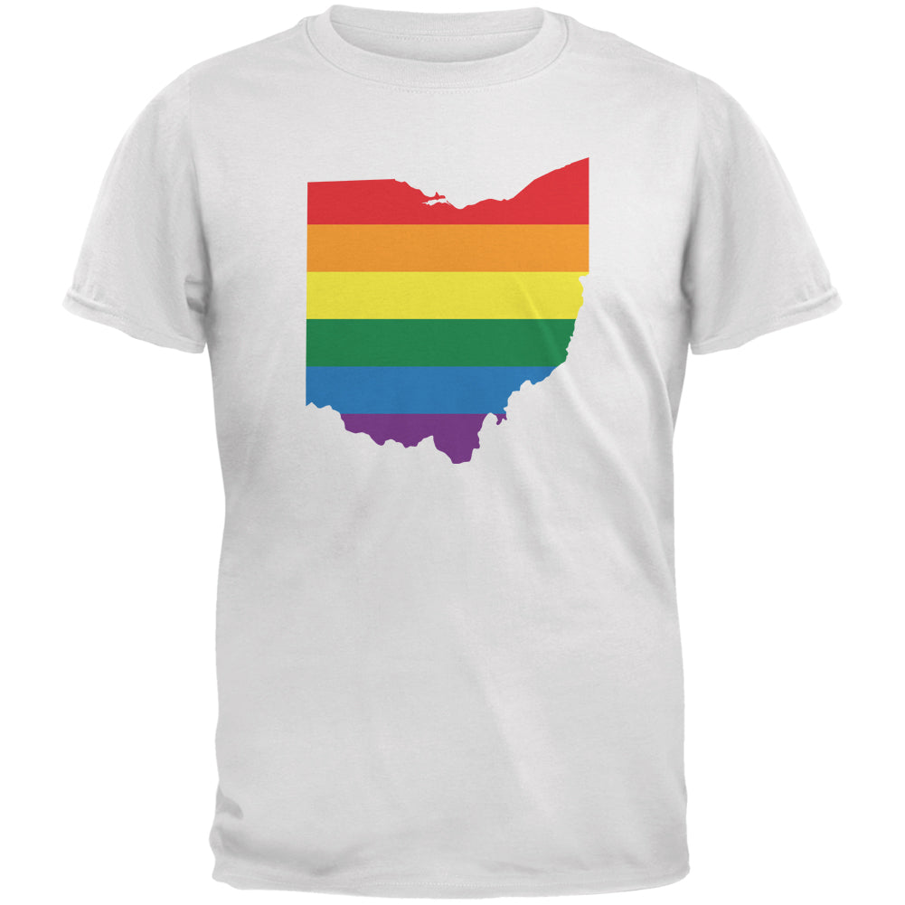 Ohio LGBT Gay Pride Rainbow White Youth T-Shirt Youth T-Shirts LGBT YLG White 