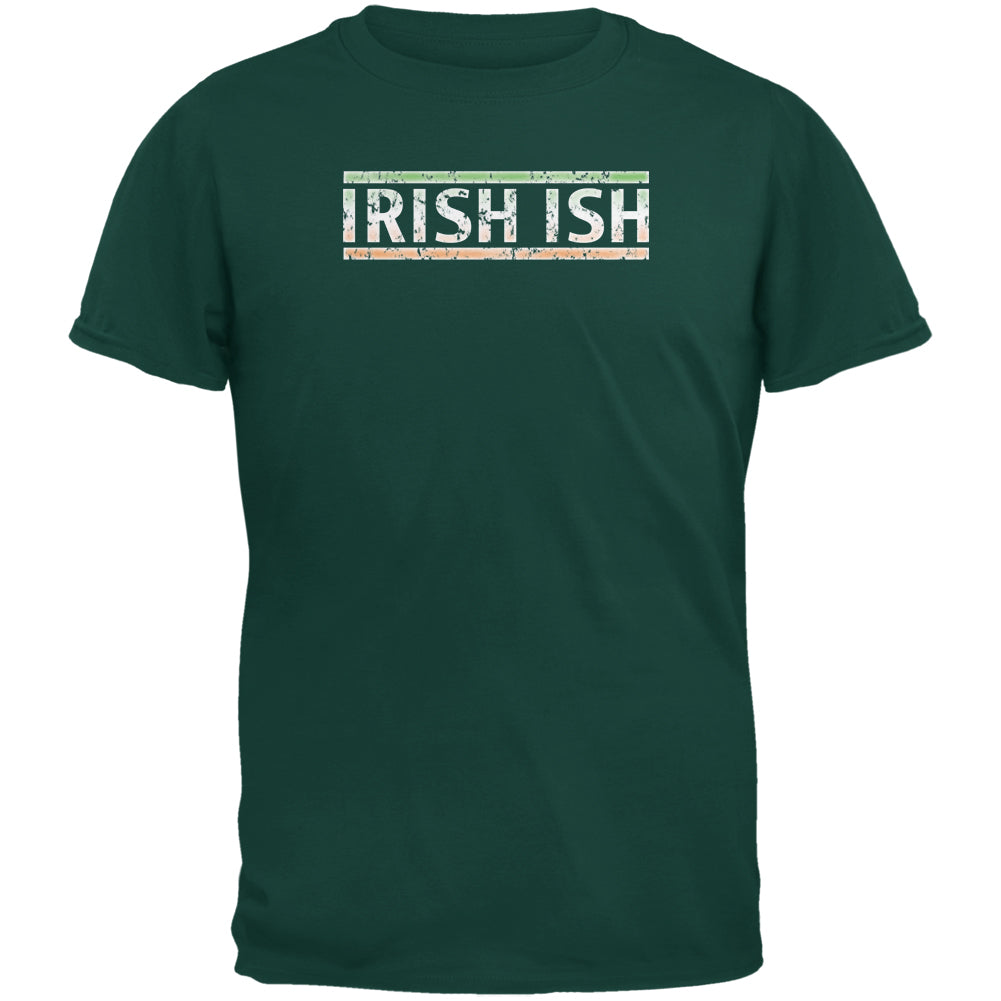 St Patricks Day - Irish Ish Funny Forest Green Adult T-Shirt Men's T-Shirts Old Glory 2XL Dark Green 