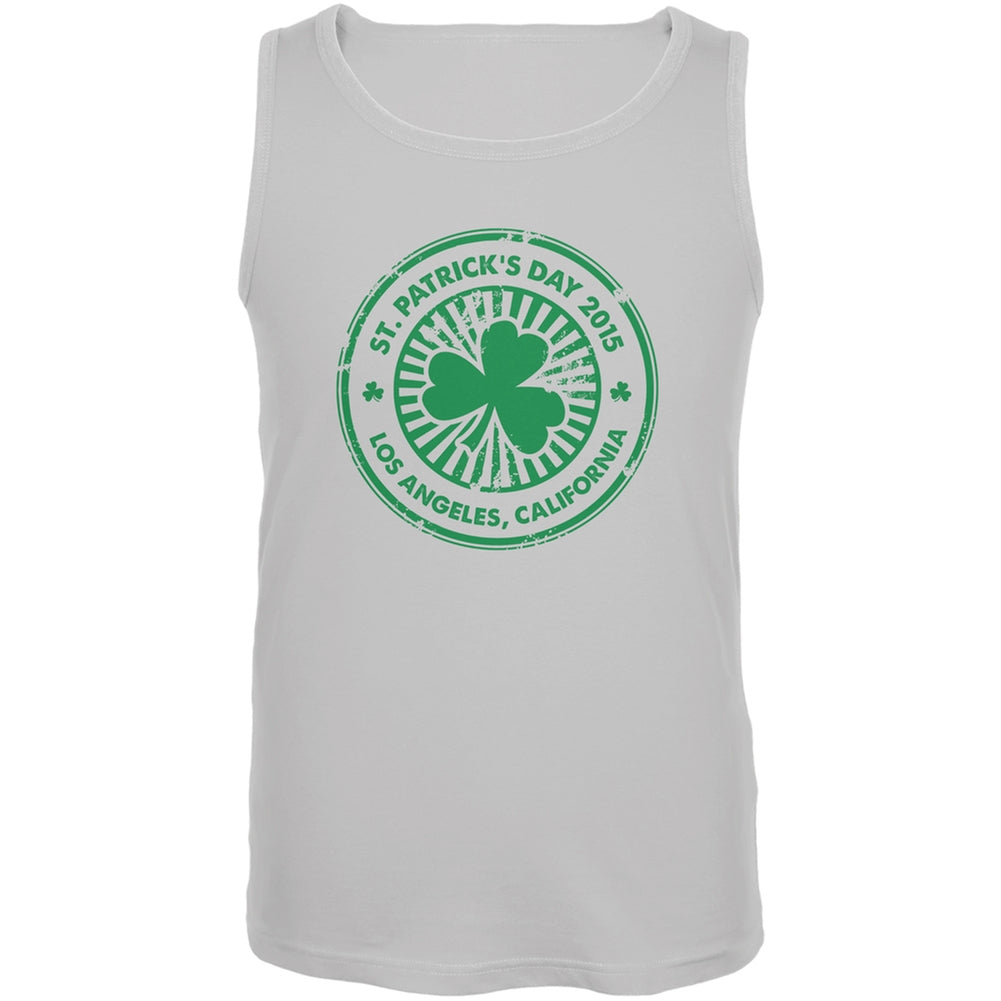 St. Patrick's Day - Los Angeles CA White Adult Tank Top Men's Tank Tops Old Glory 2XL White 