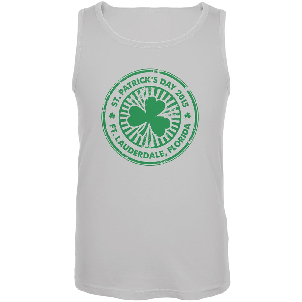 St. Patrick's Day - Ft. Lauderdale FL White Adult Tank Top Men's Tank Tops Old Glory 2XL White 