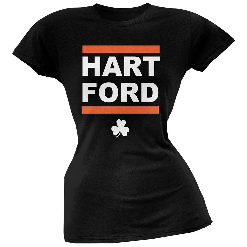 St. Patrick's Day - Hart-Ford Black Juniors Soft T-Shirt Juniors T-Shirts Old Glory 2XL Black 