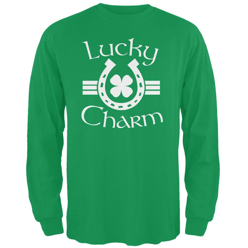 St. Patricks Day - Lucky Charm Irish Green Adult Long Sleeve T-Shirt Men's Long Sleeves Old Glory   