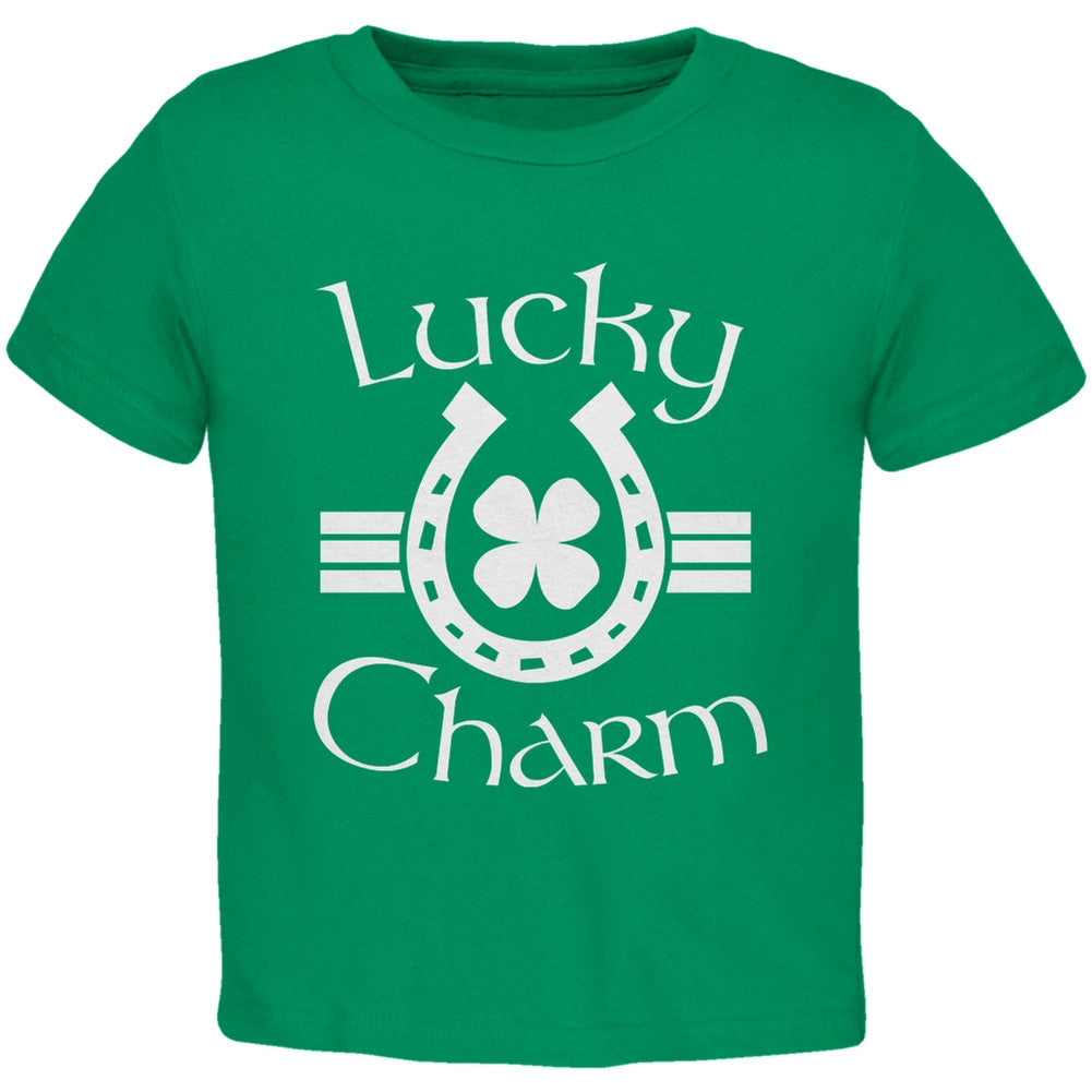 St. Patricks Day - Lucky Charm Kelly Green Toddler T-Shirt Toddler T-Shirts Old Glory   