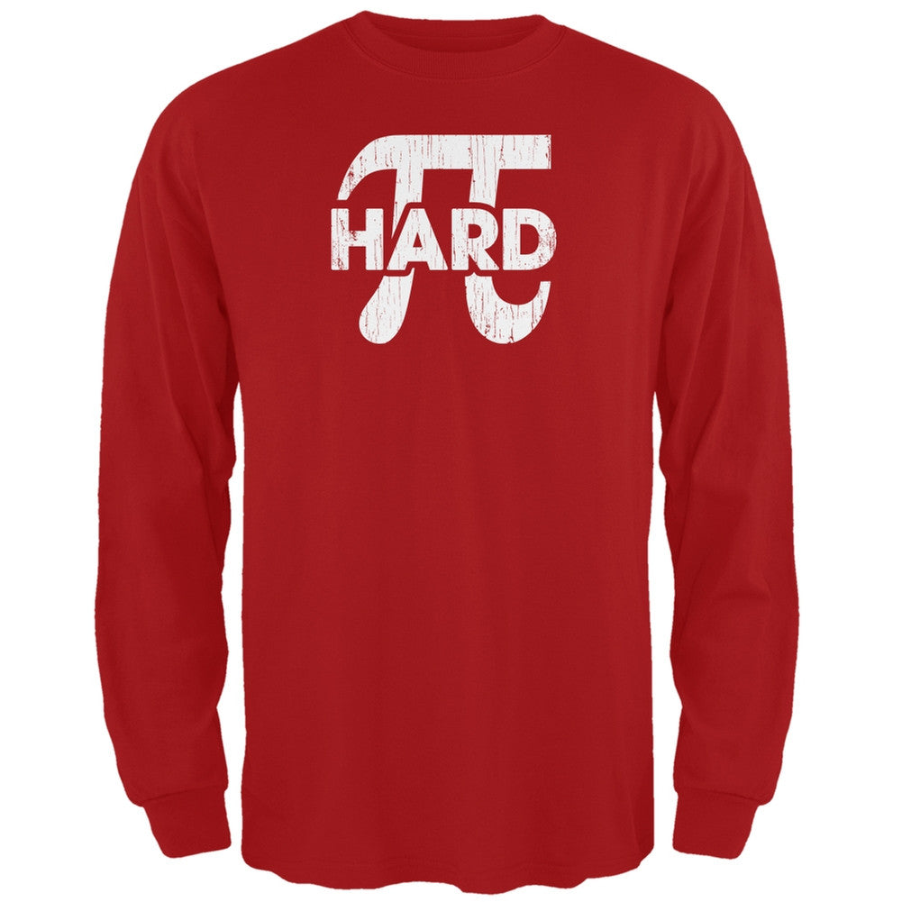 Pi Hard Red Adult Long Sleeve T-Shirt Men's Long Sleeves Old Glory 2XL Red 