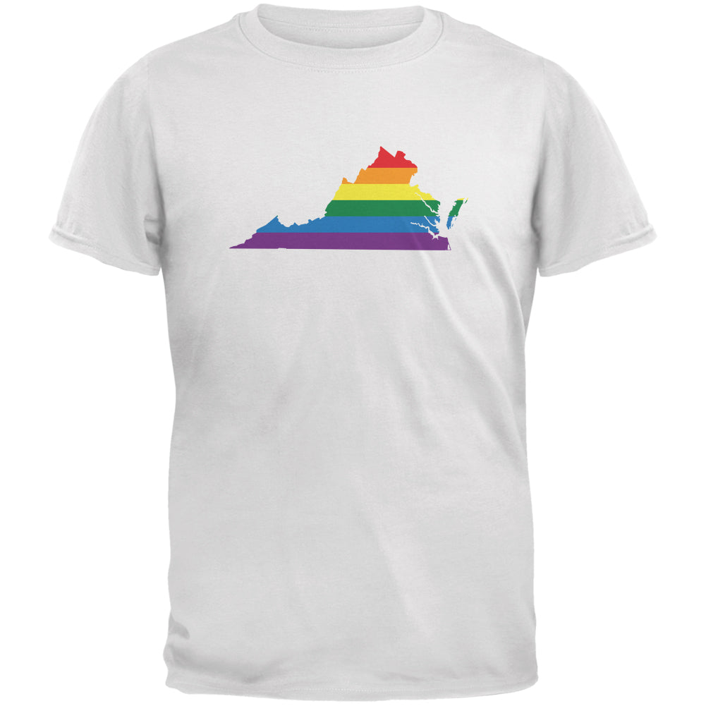 Virginia LGBT Gay Pride Rainbow White Youth T-Shirt Youth T-Shirts LGBT YLG White 