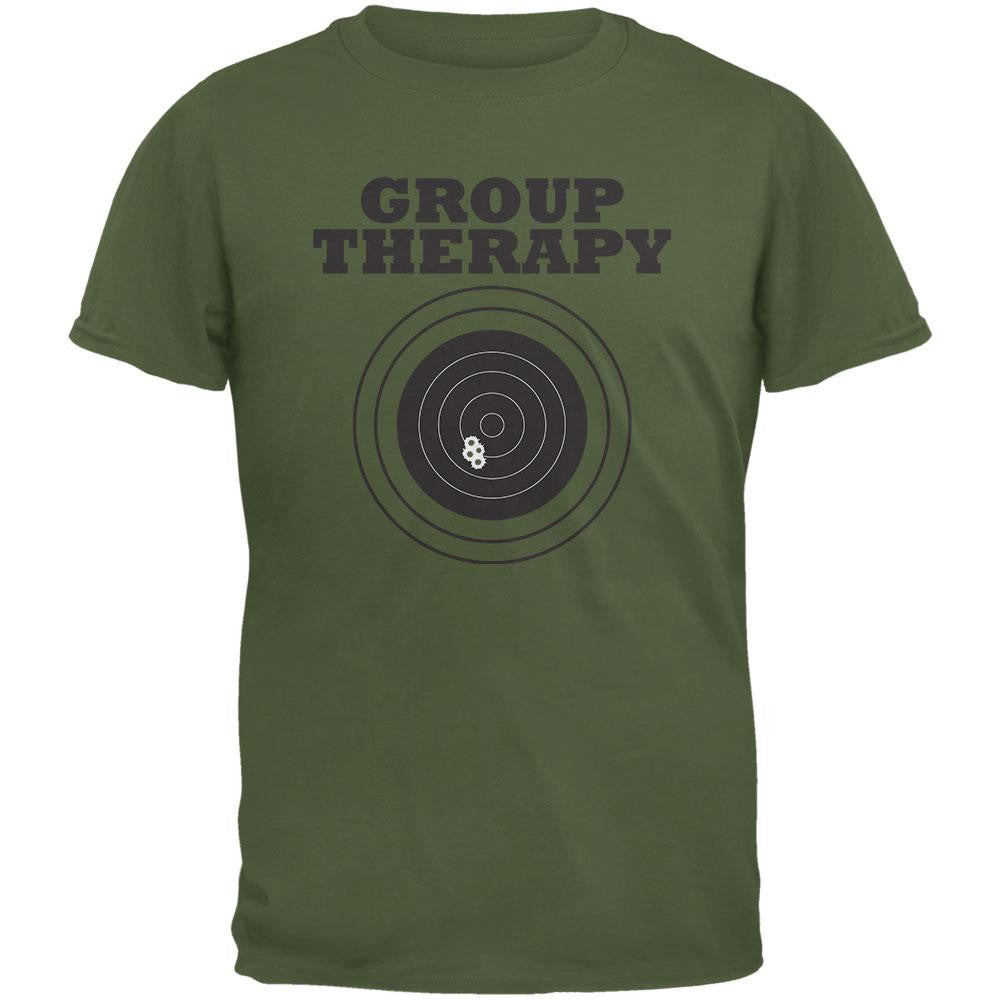 Group Therapy Military Green Adult T-Shirt Men's T-Shirts Old Glory 2XL Green 