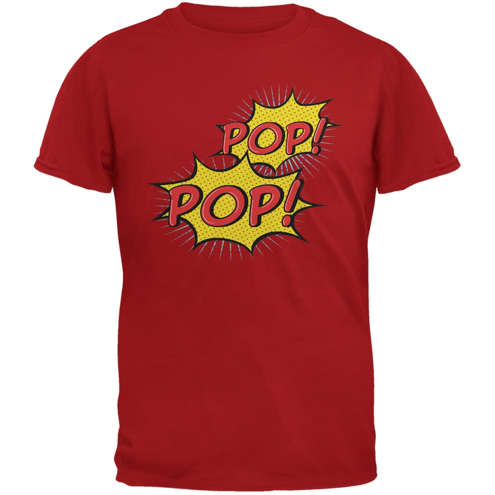 POP! POP! Red Adult T-Shirt Men's T-Shirts Old Glory 2XL Red 