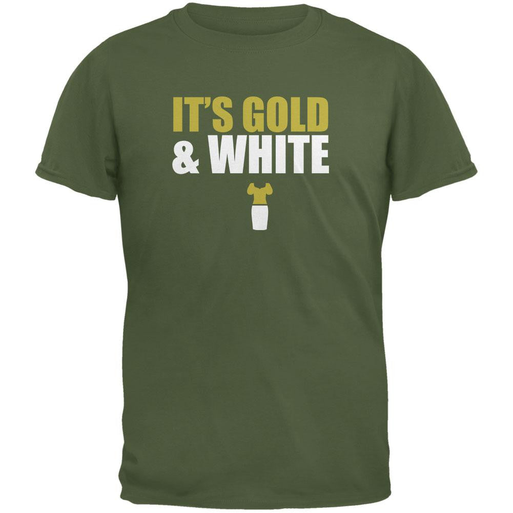 It's Gold And White Military Green Adult T-Shirt Men's T-Shirts Old Glory 2XL Green 