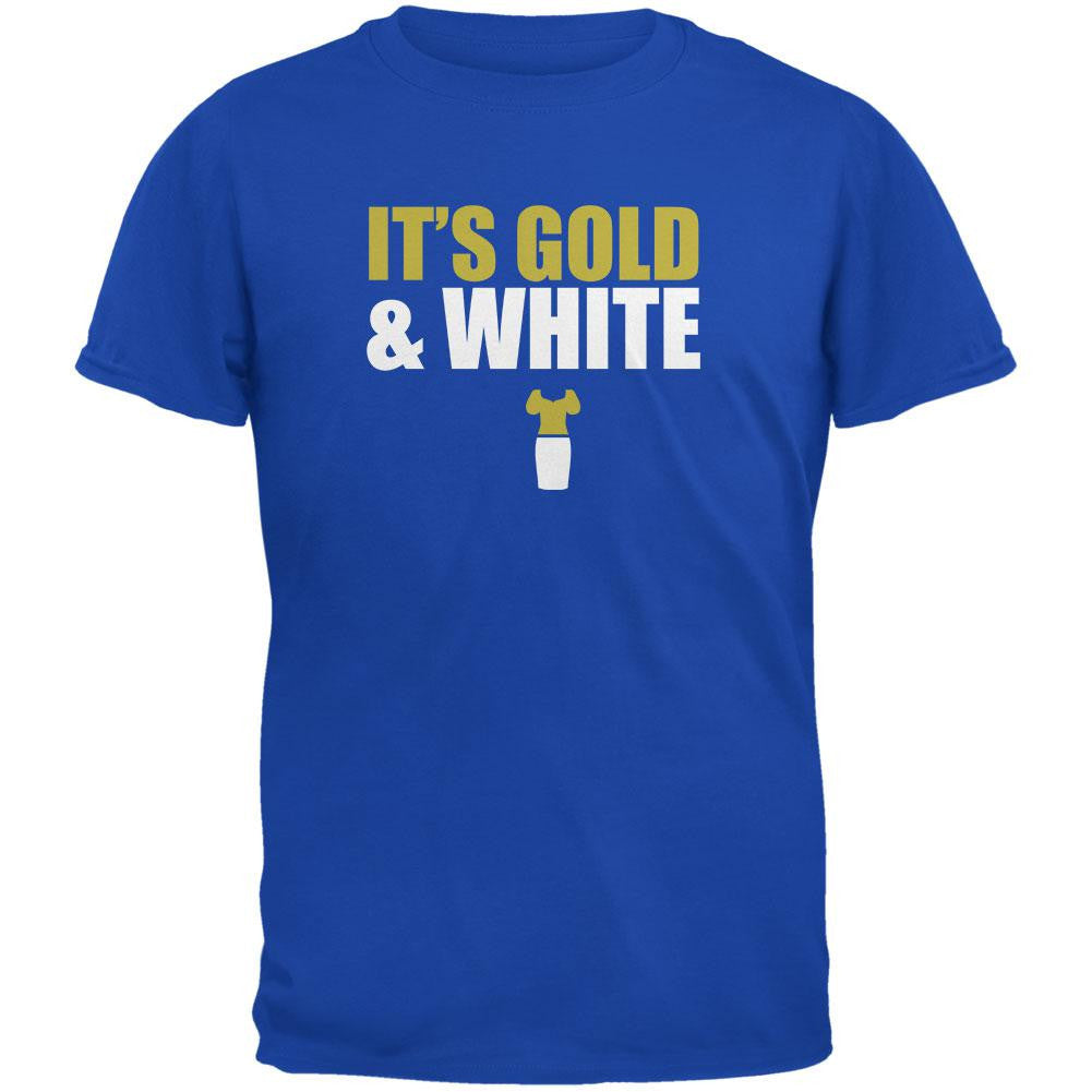 It's Gold And White Metro Blue Adult T-Shirt Men's T-Shirts Old Glory 2XL Blue 