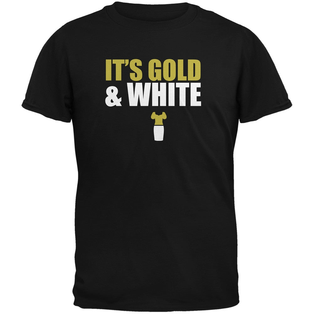 It's Gold And White Black Adult T-Shirt Men's T-Shirts Old Glory 2XL Black 