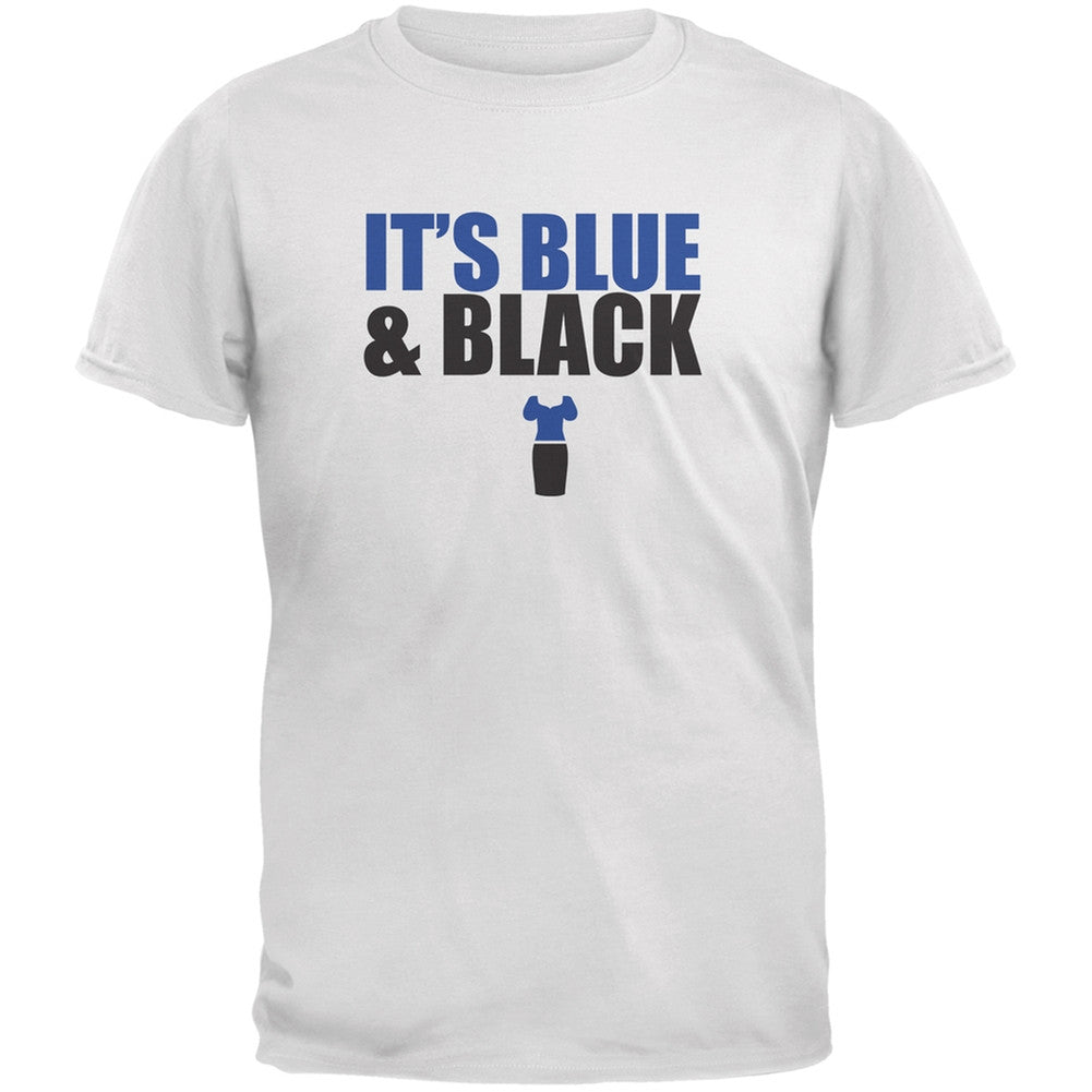 It's Blue And Black White Adult T-Shirt Men's T-Shirts Old Glory 2XL White 