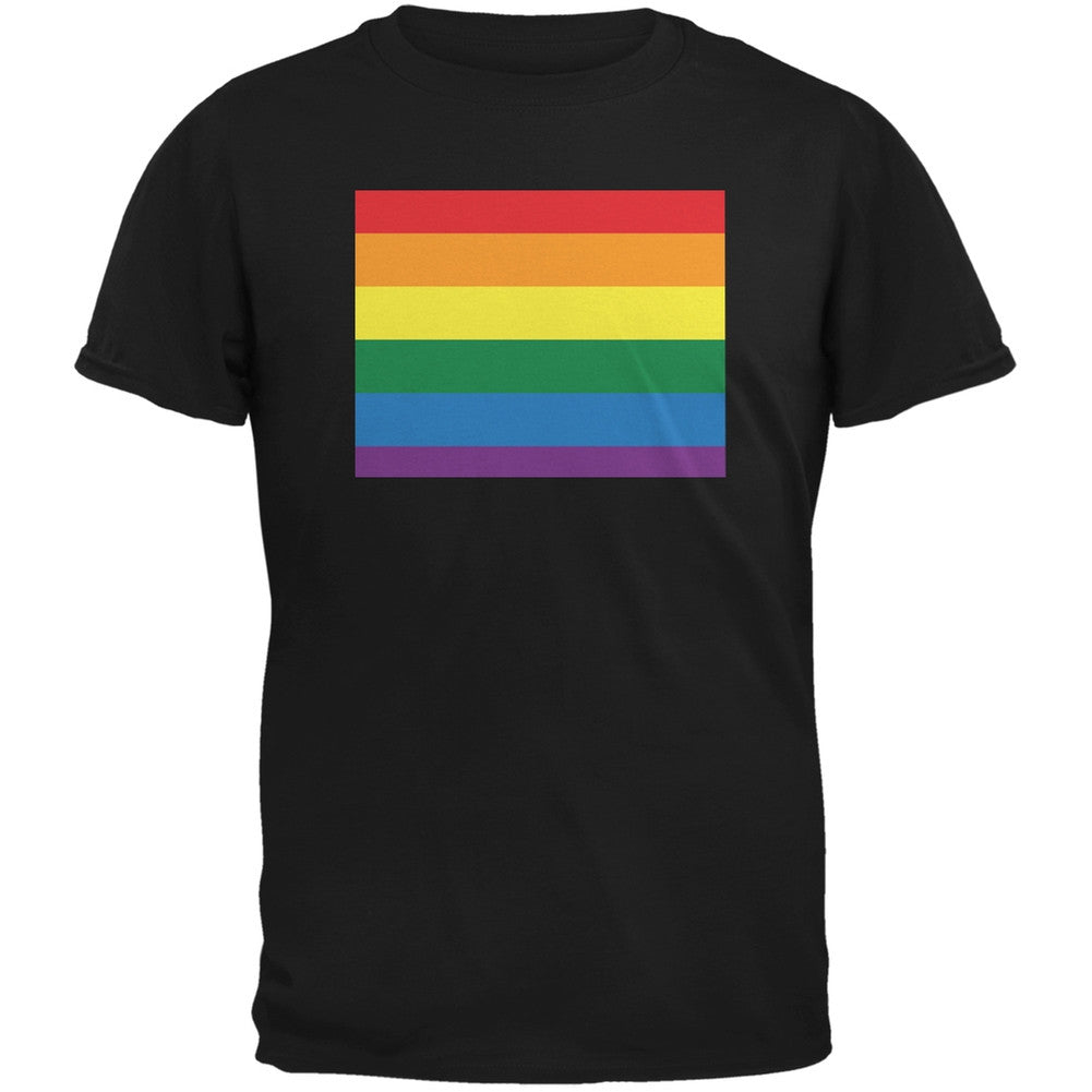 Wyoming LGBT Gay Pride Rainbow Black Youth T-Shirt Youth T-Shirts Old Glory LG Black 