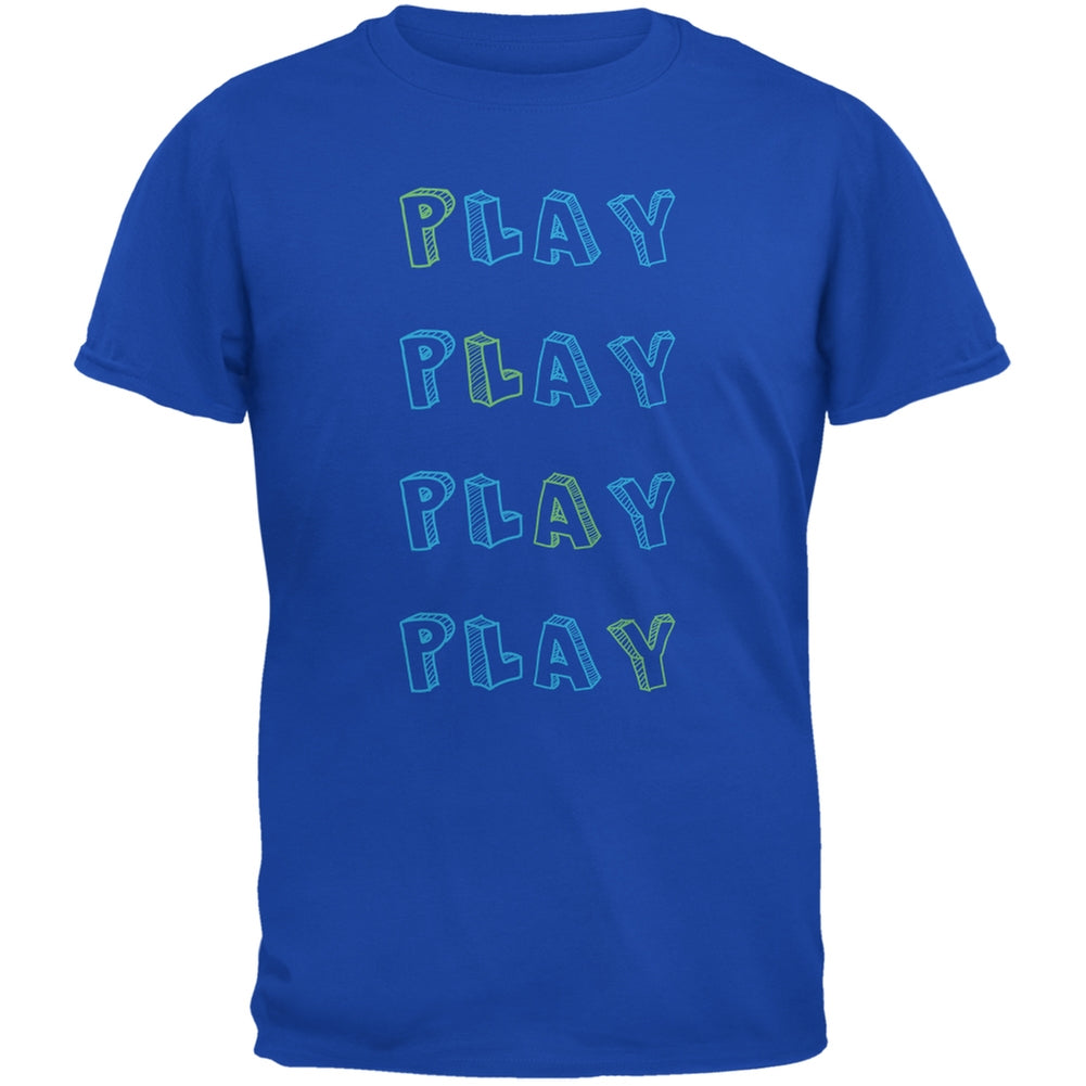 All About Play Royal Adult T-Shirt Men's T-Shirts Old Glory 2XL Blue 