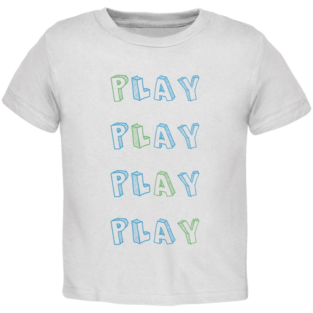 All About Play White Toddler T-Shirt Toddler T-Shirts Old Glory 2T White 