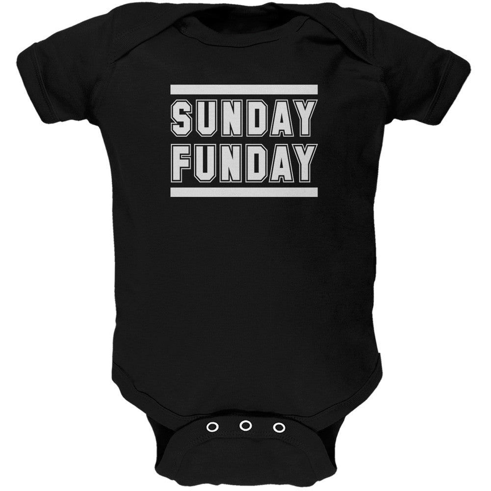 Sunday Funday Black Soft Baby One Piece Baby One Piece Old Glory   